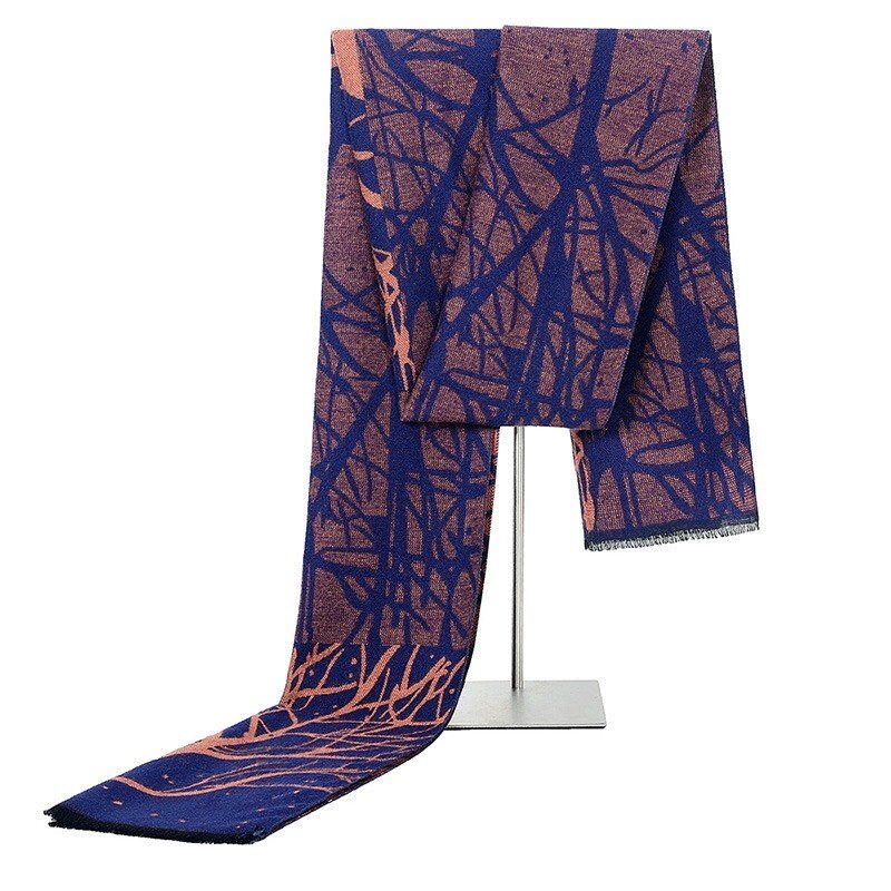 Men's generous scarf Navy One-Size