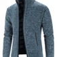 Stand Collar Long Sleeve Cotton Sweater Black 4XL