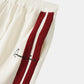 Mens Side Stripe Letter Embroidered Zip Jacket Corduroy Two Pieces Outfits