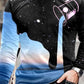 Men's Water Pattern Long Sleeve Tee As Picture XL