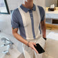 Men's Colorblock Short Sleeve Knit T-Shirt Black L