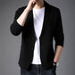 Men's Casual Knitted Cardigan Top Grey M