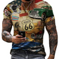 Men's Retro #66 Racing Crew Neck T-Shirt Light Gray XL