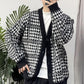 Men's Casual Knitted Cardigan Top Black M