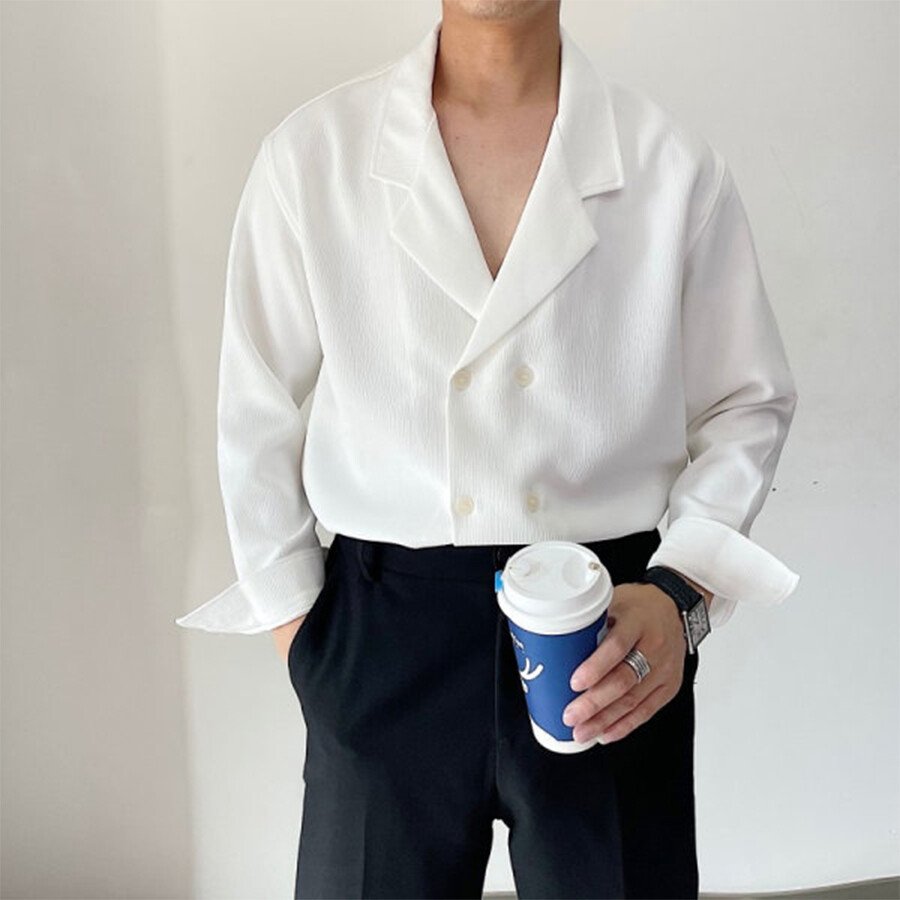 Men's Casual Fashion Shirts White L