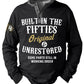 Men's Vintage Casual Henley Collar Long Sleeve T-Shirt Black M