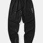Mens Script Embroidered Two Tone Patchwork Hoodie Preppy Two Pieces Outfits