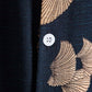 Mens Vintage Leaf Print Button Up Holiday Cotton Short Sleeve Shirts
