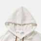 Mens Rose Print Color Block Patchwork Street Drawstring Hoodies