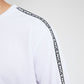 Mens Contrast Patchwork Side Letter Ribbon Sweatshirt Two Pieces Outfits