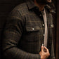 Men's Casual Plaid Print Jacket As shown L