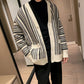 Men's Casual Knitted Cardigan Top White L