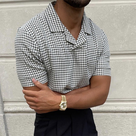 Men's Casual Short Sleeve T-Shirt POLO Shirt Black S
