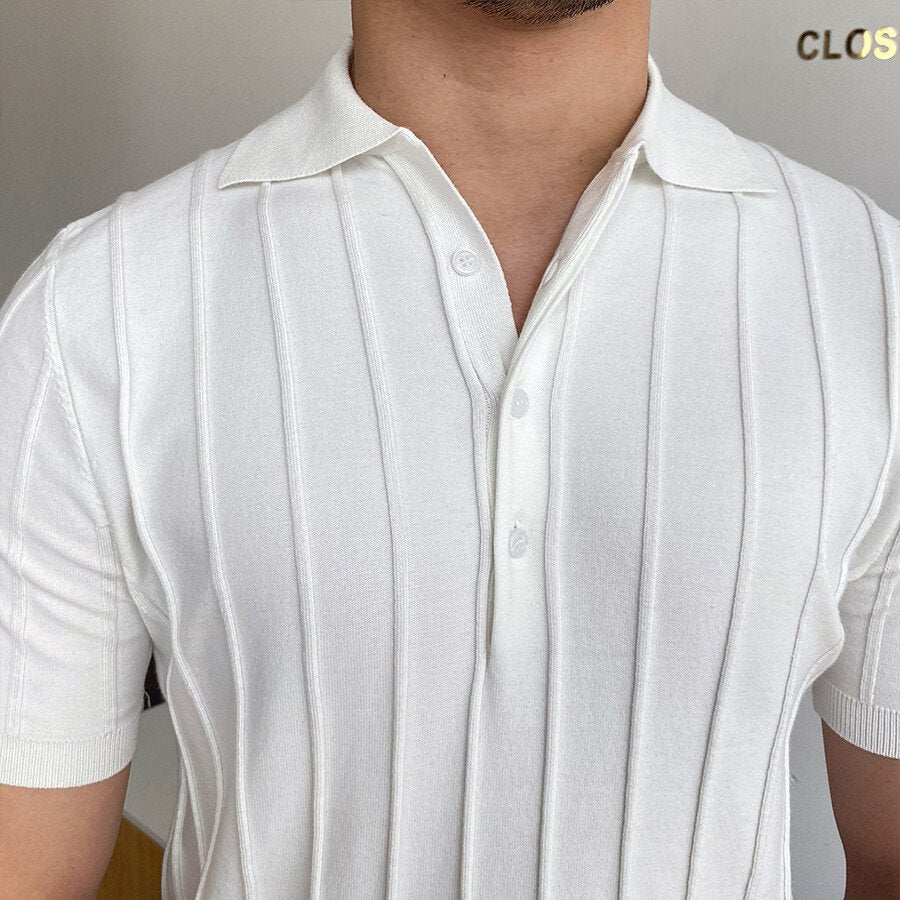 Men's Casual Short Sleeve Knit T-Shirt White XL