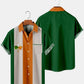 St. Patrick's Day Simple Clover Color Matching Men's Shirt