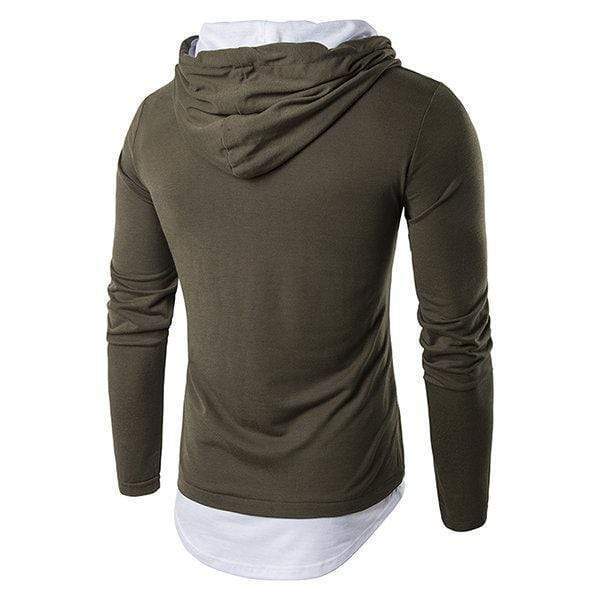 Men's False Two Pieces Hooded T-Shirt