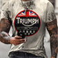 Men 3D Tees Casual Round Neck Short Sleeve  Playing Cards Printing