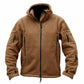 Military Fleece Tactical Jacket Solid Casual Hooded Jacket Army Zipper Coat Outdoor Thermal Ventilation Sports Polar Clothes