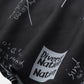 Mens Funny Abstract Cartoon Slogan Chest Pocket Short Sleeve Shirts