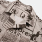 Mens 65% Cotton Fun Newspaper Print Casual Holiday Short Sleeve Shirt
