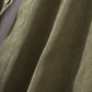 Mens Corduroy Solid Color Cargo Style Long Sleeve Shirts With Flap Pockets