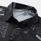 Mens Funny Abstract Cartoon Slogan Chest Pocket Short Sleeve Shirts
