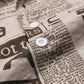 Mens 65% Cotton Fun Newspaper Print Casual Holiday Short Sleeve Shirt