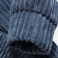 Mens Corduroy Solid Color Casual Loose Fit Kangaroo Pocket Drawstring Hoodies