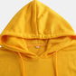 Mens Cotton Funny Face Print Drop Sleeve Casual Drawstring Hoodies