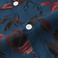 Mens Flower Plant Print Lapel Holiday Short Sleeve Shirts