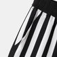 Mens Patchwork Stripe Pocket Drawstring Short Sleeve Two Piece Outfits
