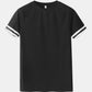 Mens Contrast Stripe Trim Plain Sports Two Pieces Outfits With Drawstring Shorts SKUH31214